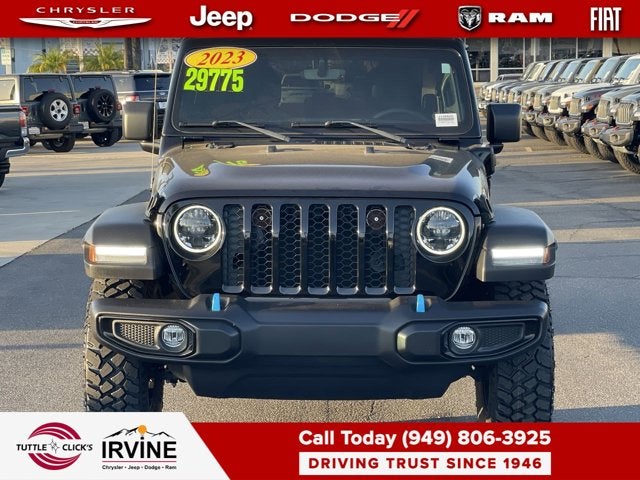 Used 2023 Jeep Wrangler 4xe Willys 4XE with VIN 1C4JJXN63PW613115 for sale in Tustin, CA