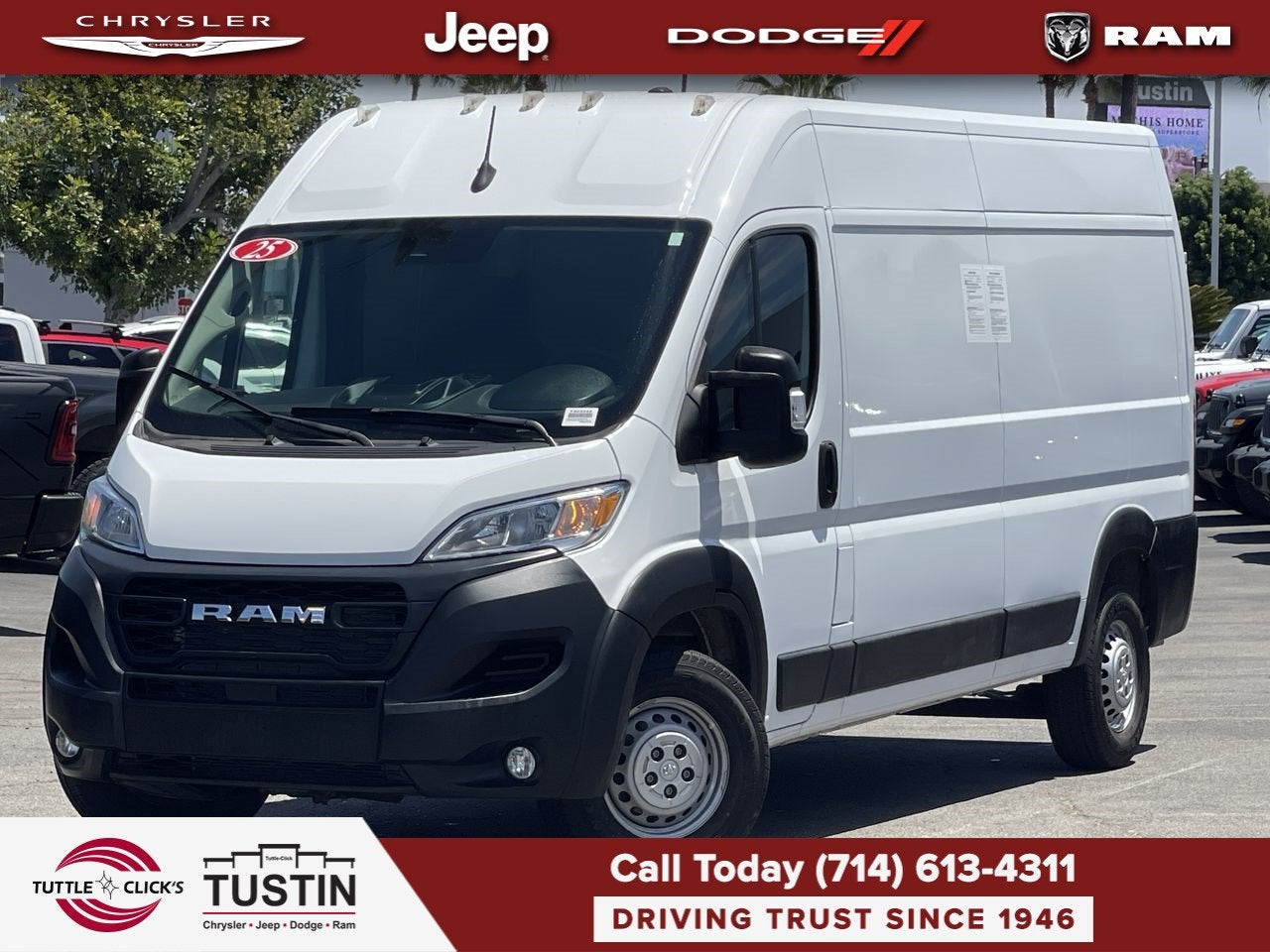 2025 RAM ProMaster 2500 Cargo Van Tradesman High Roof 159' WB w/Pass Seat