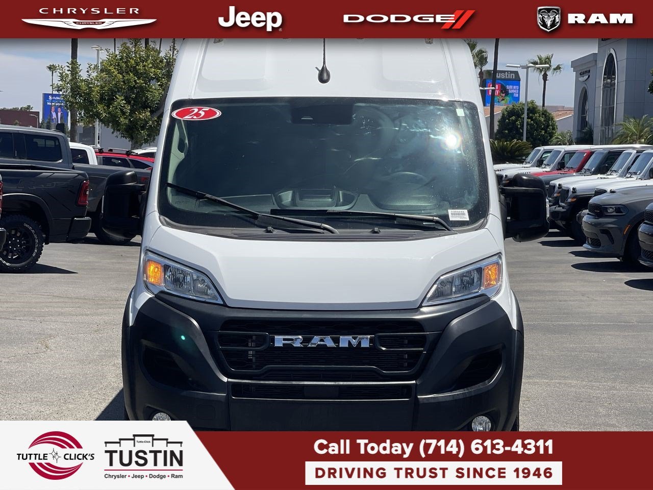 2025 RAM ProMaster 2500 Cargo Van Tradesman High Roof 159' WB w/Pass Seat
