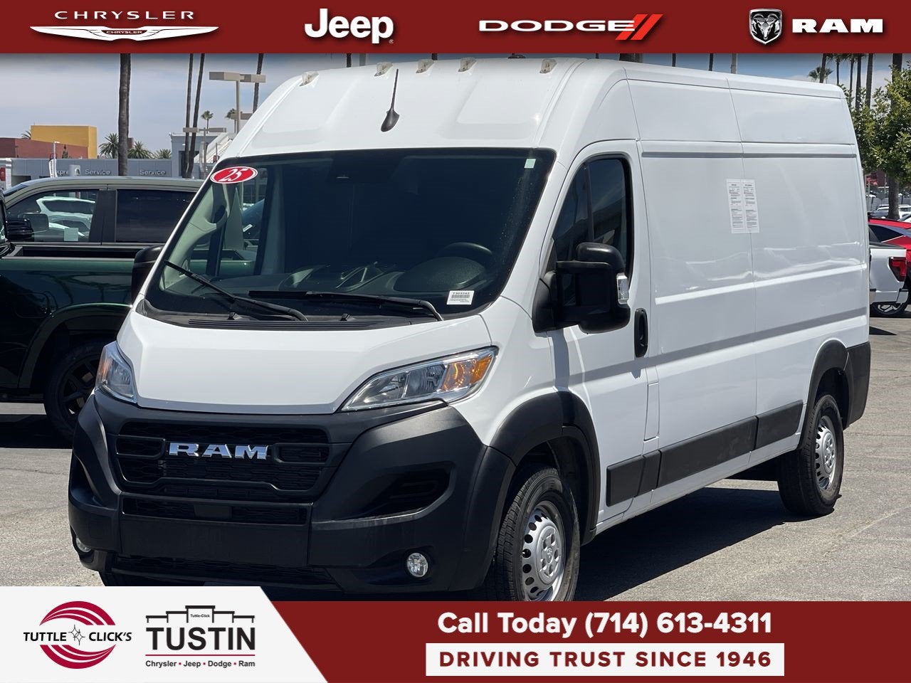 2025 RAM ProMaster 2500 Cargo Van Tradesman High Roof 159' WB w/Pass Seat