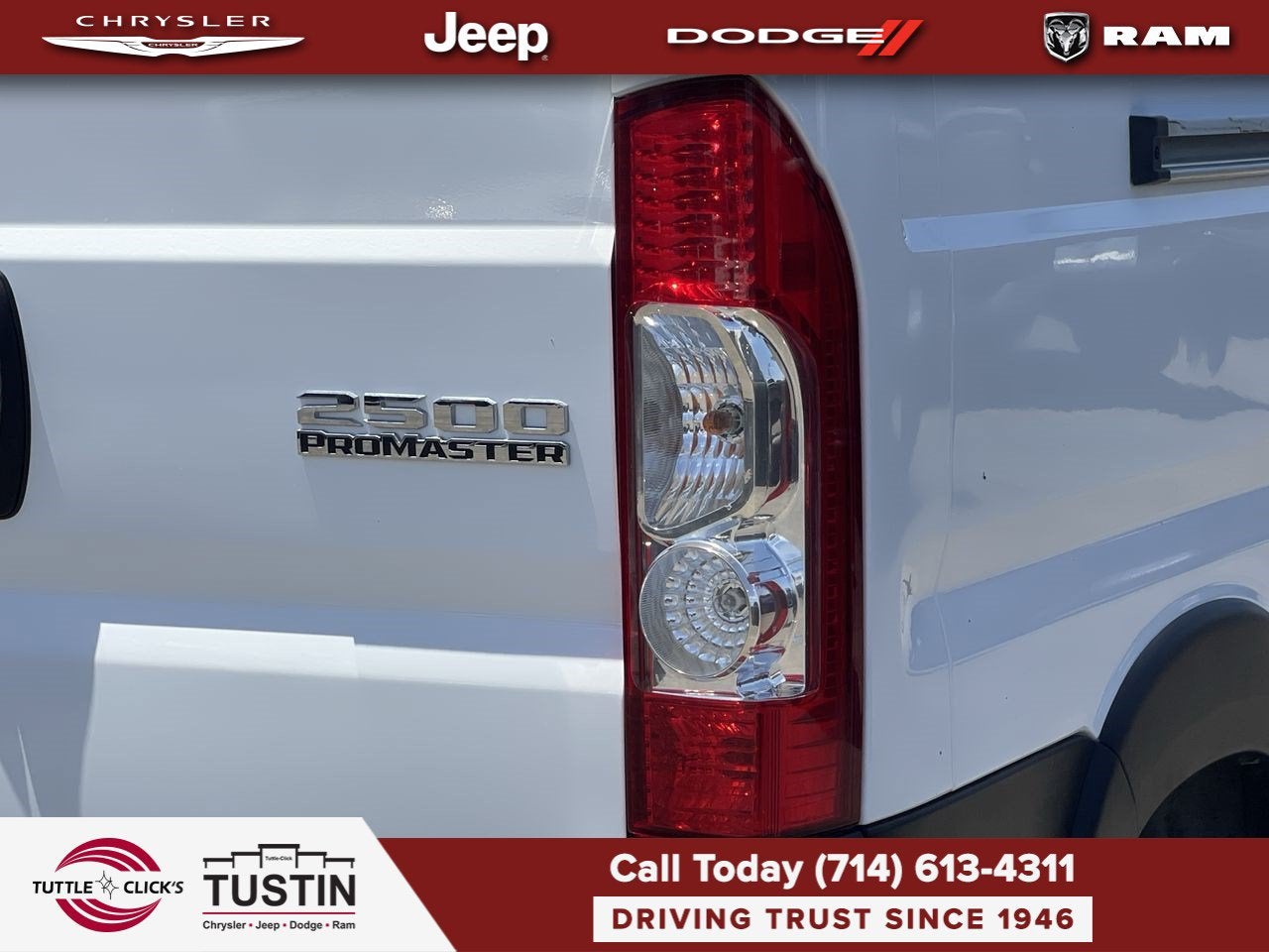 2025 RAM ProMaster 2500 Cargo Van Tradesman High Roof 159' WB w/Pass Seat
