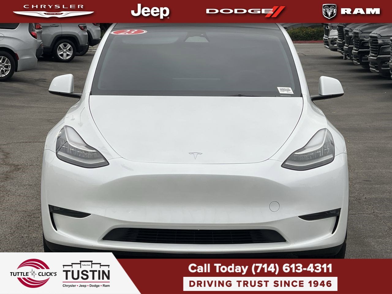 Used 2023 Tesla Model Y Long Range with VIN 7SAYGDEE4PA069182 for sale in Tustin, CA