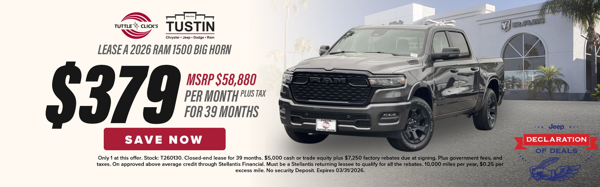 Lease a 2026 Ram 1500 Big Horn