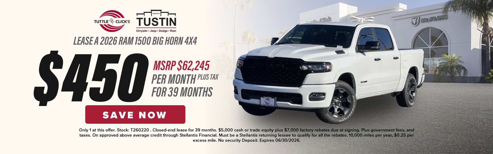 Lease a 2026 Ram 1500 Big Horn 